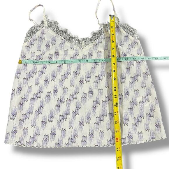 Molly Bracken Lace Tank Top XS Satin Feel Sleeveless Romantic Cottagecore - Picture 5 of 6